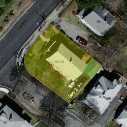 172 Elliot St, Newton MA  02464-1251 aerial view