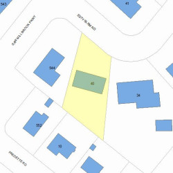 40 Esty Farm Rd, Newton MA  02459-3607 plot plan