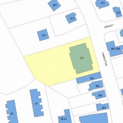 383 Langley Rd, Newton MA 02459-2343 plot plan