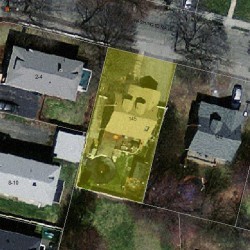 145 Washington Ave, Newton MA  02465-1061 aerial view