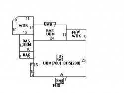 25 Bruce Ln, Newton MA  02458-2615 floor plan