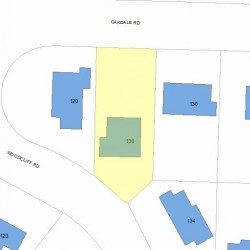 130 Woodcliff Rd, Newton MA  02461-1846 plot plan