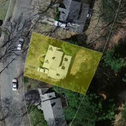 102 Manchester Rd, Newton MA  02461-1123 aerial view