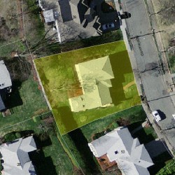 45 Deborah Rd, Newton MA 02459-2837 aerial view