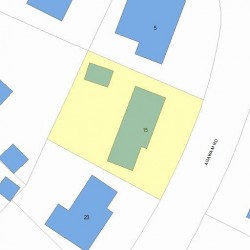 15 Agawam Rd, Newton MA 02468-1302 plot plan