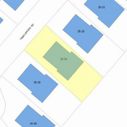 32 Tanglewood Rd, Newton MA  02459-2862 plot plan