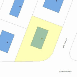 544 Quinobequin Rd, Newton MA 02468-2129 plot plan