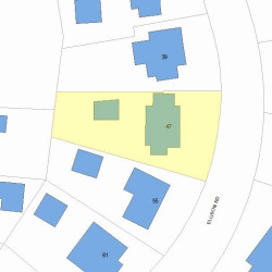 47 Ellison Rd, Newton MA 02459-1434 plot plan