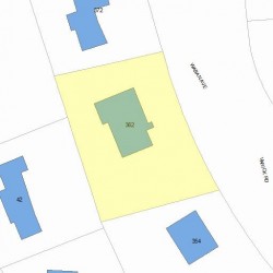 362 Waban Ave, Newton MA 02468-1305 plot plan