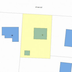 12 Wyman St, Newton MA 02468-1517 plot plan
