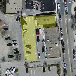 411 Lexington St, Newton MA  02466-1906 aerial view