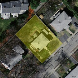 25 Ashmont Ave, Newton MA 02458-1207 aerial view