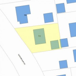 710 Quinobequin Rd, Newton MA 02468-2117 plot plan