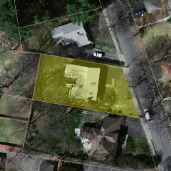 151 Beaumont Ave, Newton MA 02460-2315 aerial view