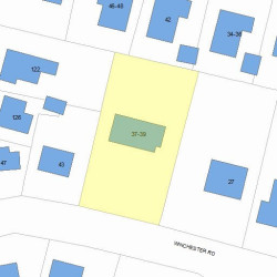 37 Winchester Rd, Newton MA  02458-1909 plot plan