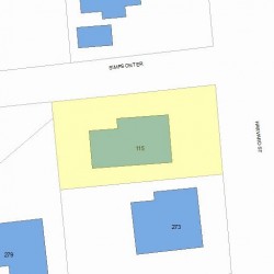 115 Harvard St, Newton MA 02460-2039 plot plan