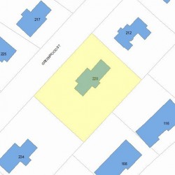 220 Greenwood St, Newton MA 02459-3043 plot plan