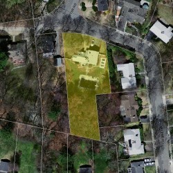 56 Helene Rd, Newton MA 02468-1025 aerial view