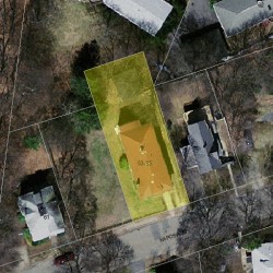 53 Chaske Ave, Newton MA 02466-1116 aerial view