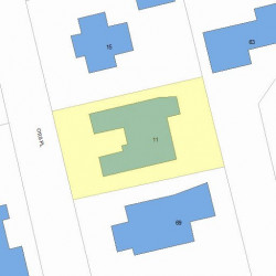 11 Otis Pl, Newton MA  02460-1834 plot plan