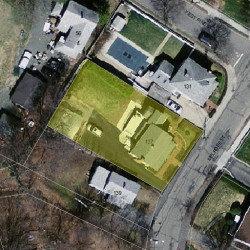 137 Melrose St, Newton MA  02466-1109 aerial view