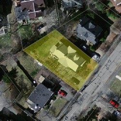 65 Hartford St, Newton MA  02461-1540 aerial view