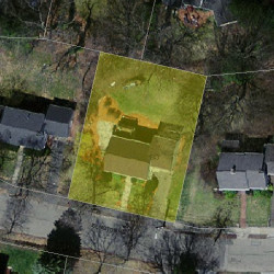 243 Islington Rd, Newton MA  02466-1022 aerial view