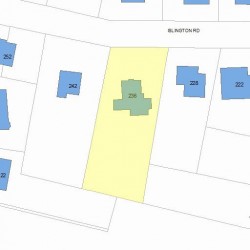 236 Islington Rd, Newton MA  02466-1021 plot plan