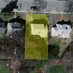 94 Parker Ave, Newton MA 02461-1815 aerial view