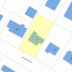 35 Whittemore Rd, Newton MA  02458-2105 plot plan