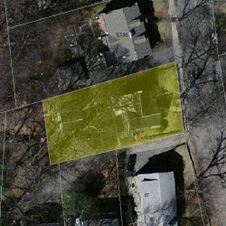 59 Gay St, Newton MA  02460-2248 aerial view