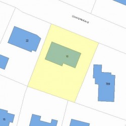 16 Converse Ave, Newton MA  02458-2504 plot plan