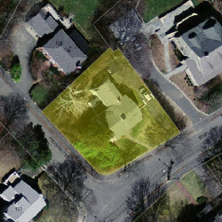 121 Temple St, Newton MA 02465-2313 aerial view