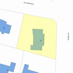87 Cherry St, Newton MA 02465-1236 plot plan