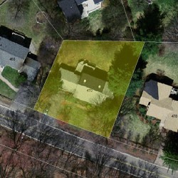 470 Quinobequin Rd, Newton MA 02468-2127 aerial view