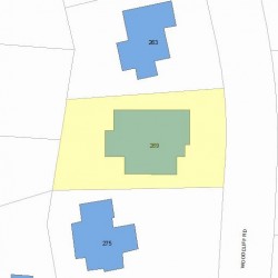269 Woodcliff Rd, Newton MA 02461-2127 plot plan