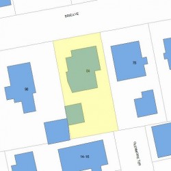 84 Erie Ave, Newton MA 02461-1514 plot plan