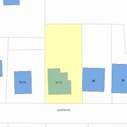 78 Clinton Pl, Newton MA  02459-1141 plot plan