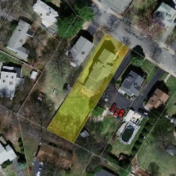 84 Pine St, Newton MA  02466-1118 aerial view