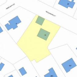 94 Woodward St, Newton MA 02461-1311 plot plan