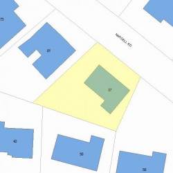 87 Nardell Rd, Newton MA  02459-2823 plot plan
