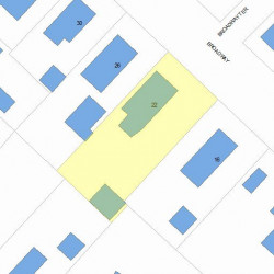 22 Broadway Ter, Newton MA  02460-1404 plot plan