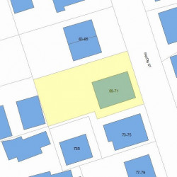 69 Faxon St, Newton MA  02458-1034 plot plan