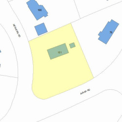101 Alban Rd, Newton MA 02468-1903 plot plan