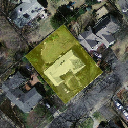 30 Crehore Dr, Newton MA  02462-1120 aerial view