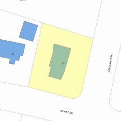 51 Caroline Park, Newton MA  02468-1101 plot plan