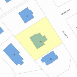 57 Perkins St, Newton MA  02465-2302 plot plan