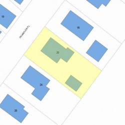 20 Chandler Pl, Newton MA 02464-1402 plot plan