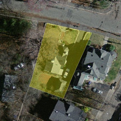 124 Hunnewell Ave, Newton MA 02458-2246 aerial view