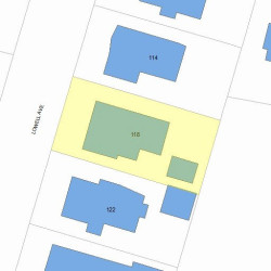 118 Lowell Ave, Newton MA 02460-1503 plot plan